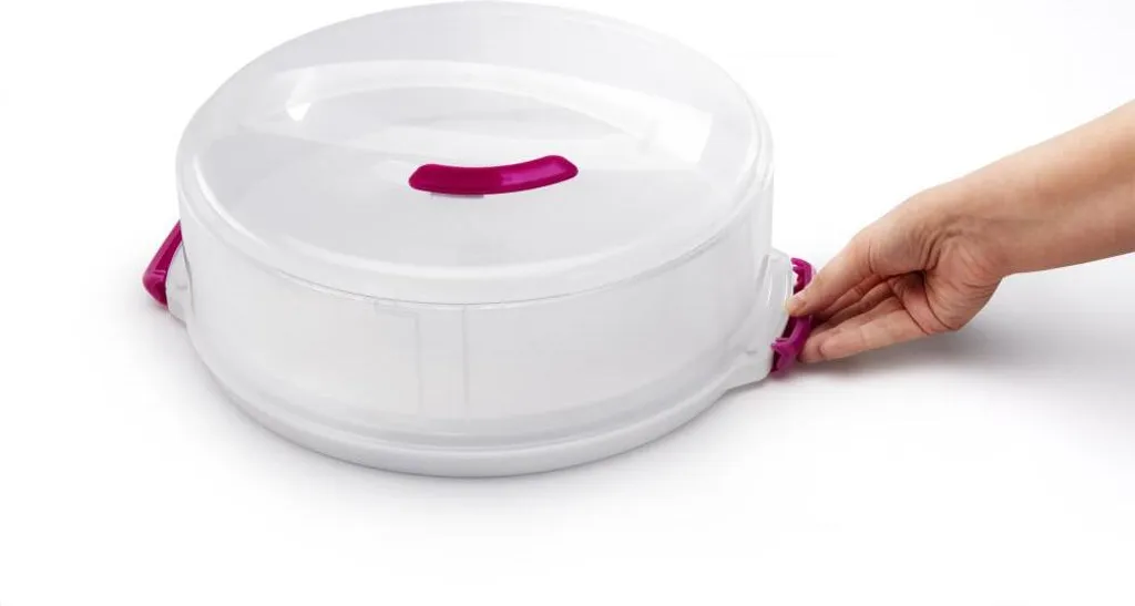 Metaltex Tortenbehälter ø36cm Höhenvers, Transparent/rot/weiß 15 Metaltex Tortenbehälter ø36cm Höhenvers, Transparent/rot/weiß – Bild 13