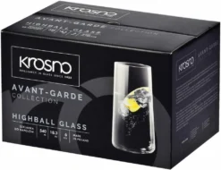KROSNO Avant-Garde Longdrinkgläser, Set Von 6, 540 Ml -Küchenwaren Geschäft 9fe6a03227f2a488a2139a851b8a26f3