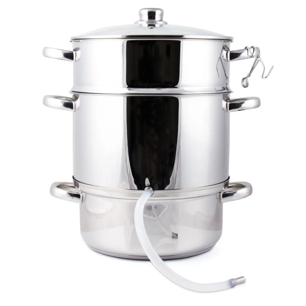 Grafner® XXL Edelstahl Dampfentsafter 8 Liter Mit Schlauch + Klemme Fruchtentsafter 6 Grafner® XXL Edelstahl Dampfentsafter 8 Liter Mit Schlauch + Klemme Fruchtentsafter – Bild 4