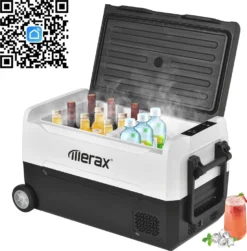 Merax Elektrisch Kühlbox Mit Kompressor 31.5L Schwarz, Mini Kühlschrank Tragbar Kühlleistung Bis -20° C, Gefrierbox 12/24 V Und 230 V Für Büro, Auto, Camping, Garten -Küchenwaren Geschäft a0e10342b11948201ff8d573e6a9c5ea