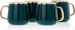 HowHomely Kaffeeservice Keramik 4 Personen - Teeservice 10-tlg. - Grün-Gold 17 HowHomely Kaffeeservice Keramik 4 Personen - Teeservice 10-tlg. - Grün-Gold -Küchenwaren Geschäft a1e47692e3c41fc333206f6c9d7e7220