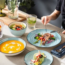 Vancasso Kombiservice »BONBON« Gesschirrset Aus Steinzeug, 24 Teiliges Tafelservice Set, Vintage Aussehen -Küchenwaren Geschäft a370ca63bb58cdef289cd9902b87a483