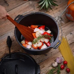 Velaze Topf-Sets, Feuertopf Aus Gusseisen Mit Füßen & Deckel, Topf Mit Henkel, Gusstopf Mit Deckelheber, Bräter Für Camping, Garten, 3.5L/1L -Küchenwaren Geschäft a52af2bdd88998d6fd6551d828c8a910