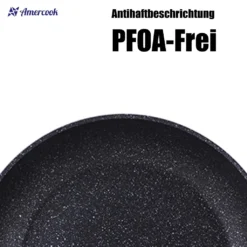 AMERCOOK Brittany 26 Cm Kochtopf Mit Deckel - Kasserolle Mit Deckel Für Alle Herdarten Topf Induktionsgeeignet Antihaft - Steinoptik Induktionstopf Antihaft- & Silikonbeschichtet Milchtopf -Küchenwaren Geschäft a935b8f7fe50127e49ef7acbfa57c4c4