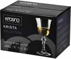 KROSNO Weiß-Weinglas | Set Von 6 | 150 ML | Krista Kollektion | Kristallglas | Weißweingläser | Perfekt Für Zuhause, Restaurants Und Partys | Spülmaschinenfest -Küchenwaren Geschäft aa86d4096bdedcfeafb4cad4699e50cc