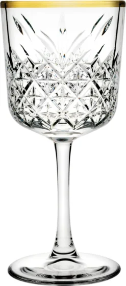 Pasabahce Timeless Golden Touch Kelchgläser 4er Set, Weingläser, 330ml