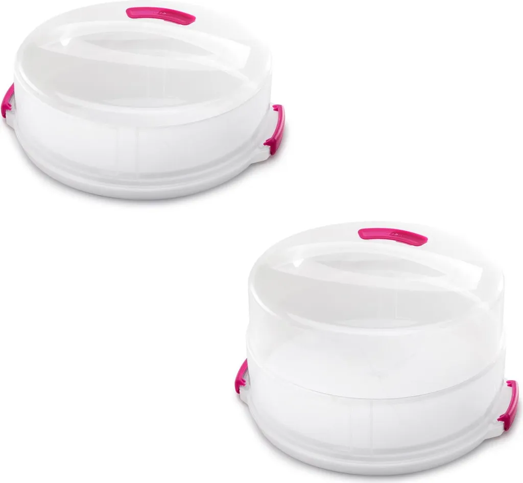 Metaltex Tortenbehälter ø36cm Höhenvers, Transparent/rot/weiß 16 Metaltex Tortenbehälter ø36cm Höhenvers, Transparent/rot/weiß – Bild 14