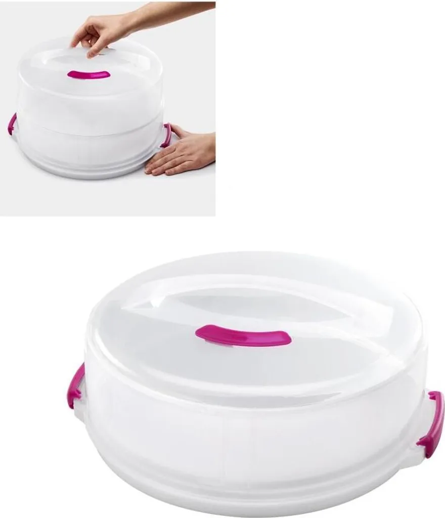 Metaltex Tortenbehälter ø36cm Höhenvers, Transparent/rot/weiß 13 Metaltex Tortenbehälter ø36cm Höhenvers, Transparent/rot/weiß – Bild 11