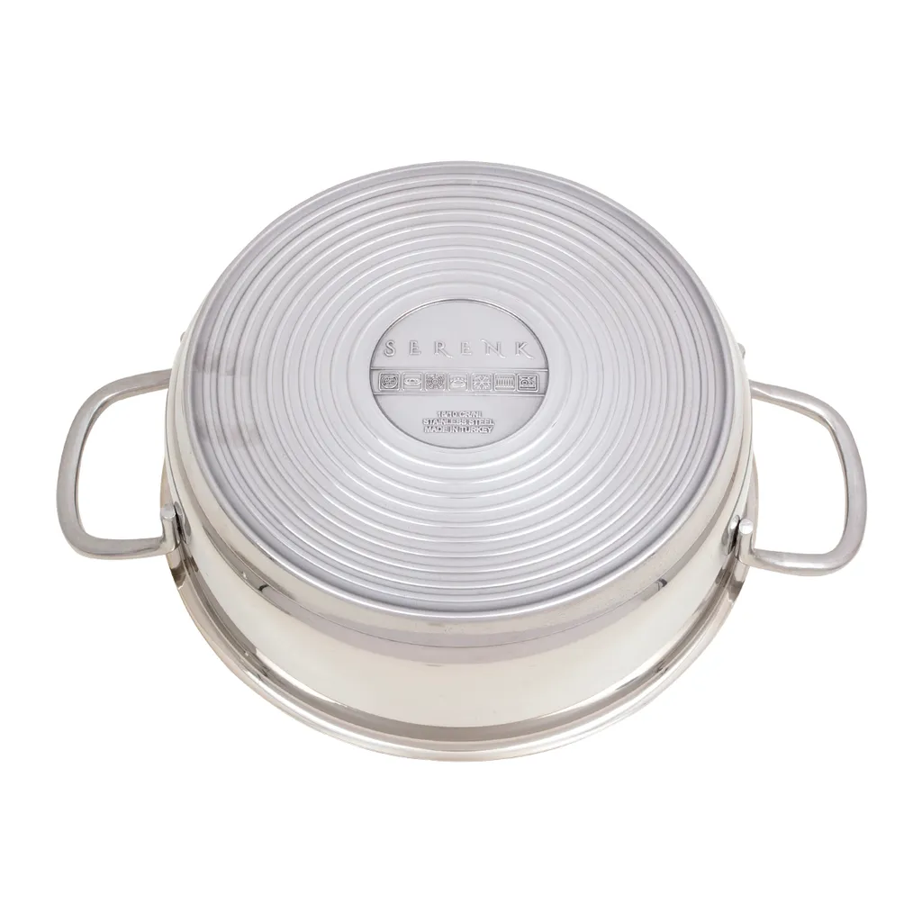 Serenk Modernist Collection Kochtopf, Schmortopf, Edelstahltopf, Universaltopf, Für Alle Herdarten, Auch Induktion, Unbeschichtet, Silber, Ø 20 Cm - 2,5 Liter 6 Serenk Modernist Collection Kochtopf, Schmortopf, Edelstahltopf, Universaltopf, Für Alle Herdarten, Auch Induktion, Unbeschichtet, Silber, Ø 20 Cm - 2,5 Liter – Bild 4