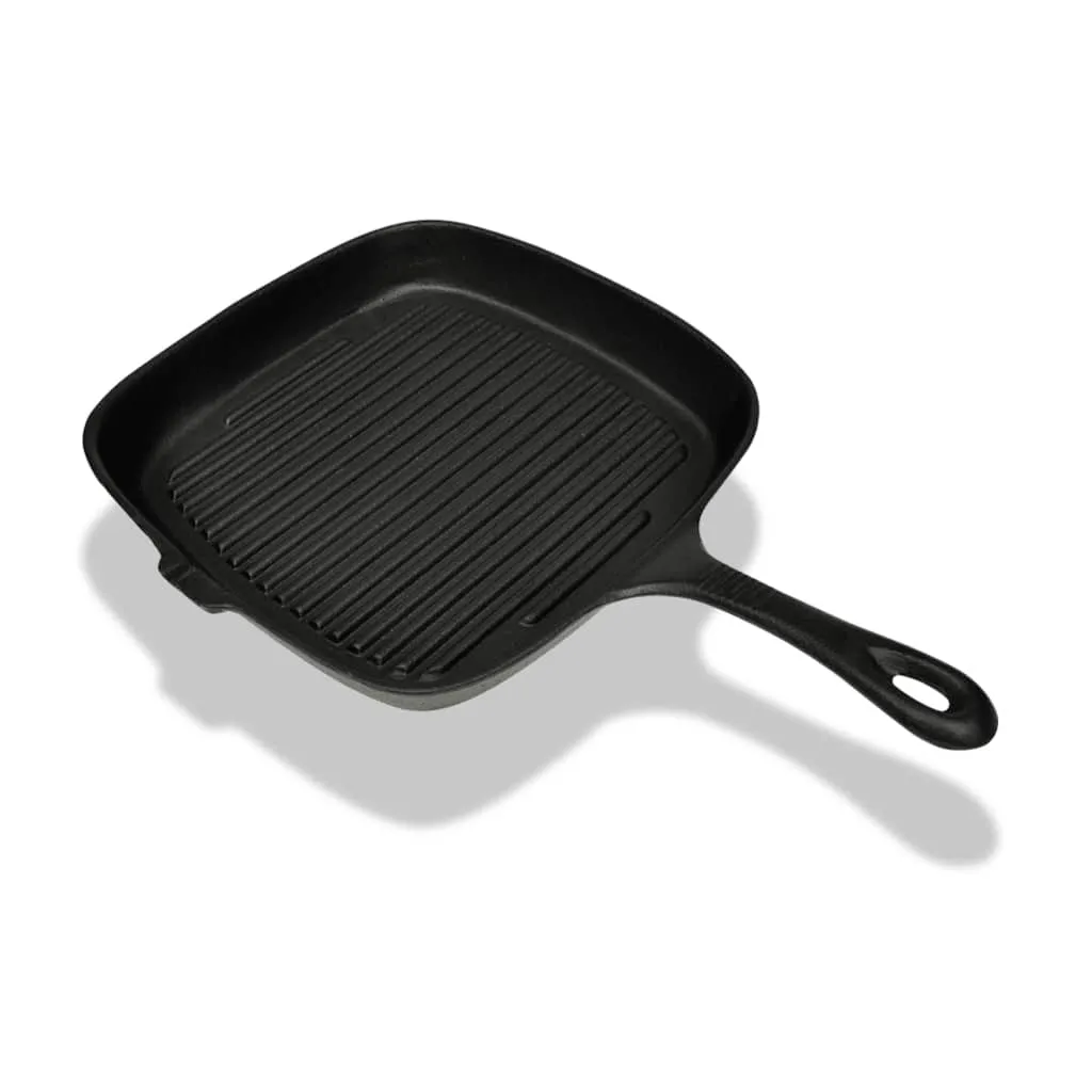 VidaXL Grillpfanne Gusseisen 24 X 23 Cm 3 VidaXL Grillpfanne Gusseisen 24 X 23 Cm