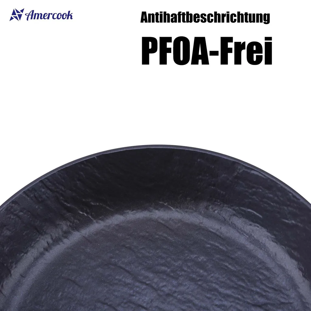 AMERCOOK Rockstone Bratpfanne 20 Cm - Universal-Pfanne Mit Aluminiumkern Bratpfanne - Für Alle Herdarten Zum Braten, Kochen Und Schmoren Induktionsgeeignet Bratpfanne Antihaft-beschichtet 7 AMERCOOK Rockstone Bratpfanne 20 Cm - Universal-Pfanne Mit Aluminiumkern Bratpfanne - Für Alle Herdarten Zum Braten, Kochen Und Schmoren Induktionsgeeignet Bratpfanne Antihaft-beschichtet – Bild 5