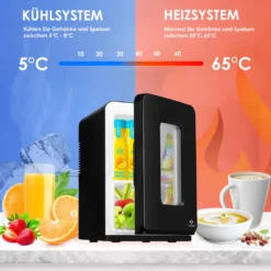 KESSER® 2in1 Mini Kühlschrank Kühlbox 15 Liter Kühl Und Heizfunktion Tragbarer AC DC 220-240V/12V Steckdose Und Zigarettenanzünder Warmhaltebox Mini-Thermobox Auto Büros Zimmer Camping Garten , Farbe:Schwarz, Größe:15L -Küchenwaren Geschäft bc009d904a0d8dae05b3e9f82d37bd56