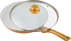 CERAMICORE - 5ER-SET KERAMIK-Beschichtung Mit Glasdeckel Bratpfannenset 20cm 24cm 28cm Pfannenset Aluminium Gold 10 CERAMICORE - 5ER-SET KERAMIK-Beschichtung Mit Glasdeckel Bratpfannenset 20cm 24cm 28cm Pfannenset Aluminium Gold -Küchenwaren Geschäft bc4de32ebb009e11153c26fff0e53f65