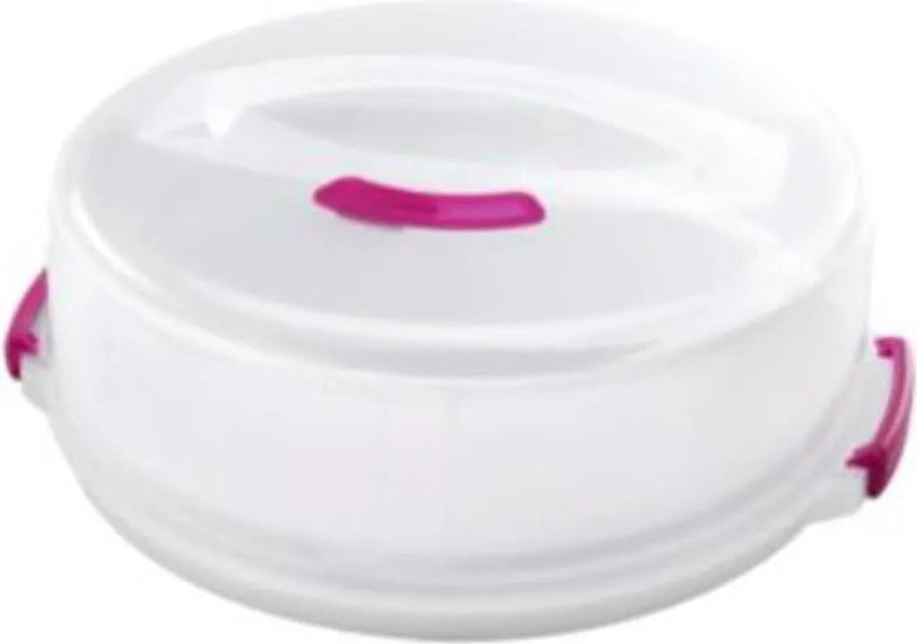 Metaltex Tortenbehälter ø36cm Höhenvers, Transparent/rot/weiß 6 Metaltex Tortenbehälter ø36cm Höhenvers, Transparent/rot/weiß – Bild 4