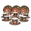 18tlg Kaffeeservice Santa 6 Personen Weihnachtsdekor Advent Weihnachtsmann Porzellan -Küchenwaren Geschäft bf991b36272a420b80d04ffd1c9efb90
