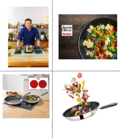 Tefal E76 Jamie Oliver Pfannenset Induktion 6 TLG Set 12,- Hohe Wokpfanne Mit Deckel 28cm, Pfanne 28 Cm + 24cm, Edelstahl 18/10 Rostfrei, Spülmaschinenfest, Antihaft-beschichtet -Küchenwaren Geschäft c008120d4f496f34d22f4985b165cf85