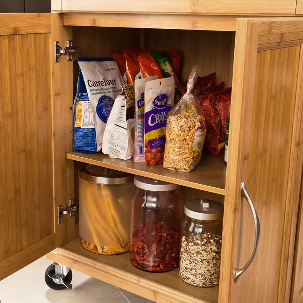 SoBuy Küchenwagen Aus Bambus Mit Edelstahltop, Servierwagen FKW13-N 9 SoBuy Küchenwagen Aus Bambus Mit Edelstahltop, Servierwagen FKW13-N – Bild 7