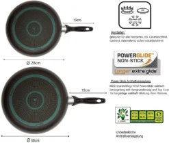 Tefal B30310 Cook&Clean Pfannenset 5tlg Hochrand, Pfanne 28cm + 30cm Hoher Rand, Teflon Antihaftbeschichtet, Bratpfanne Set Tief , Inkl. Deckel -Küchenwaren Geschäft c39d45f5338a2fb26f974c0bd8c07275