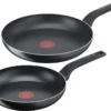 Tefal Easy Cook & Clean 2-teiliges Aluminium Bratpfannenset 24 + 28 Cm, Titanium Antihaftversiegelung, Thermo-Signal, Diffusion Pfannenboden Für Fast Alle Herdarten Außer Induktion -Küchenwaren Geschäft c47d6f4266eb3931834fb0afa18eaf03