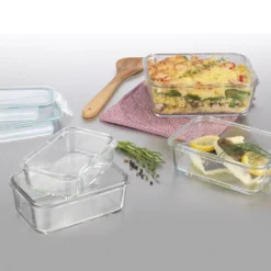 GOURMETmaxx Glas-Frischhaltedosen Klick-it 8-tlg. Frischhaltedosen 4er Set Glas Klick-It Gefrierdosen Lunchbox Brotdose Mikrowelle -Küchenwaren Geschäft c5f156a9c4b4cda2ff3da2ffadce47d5