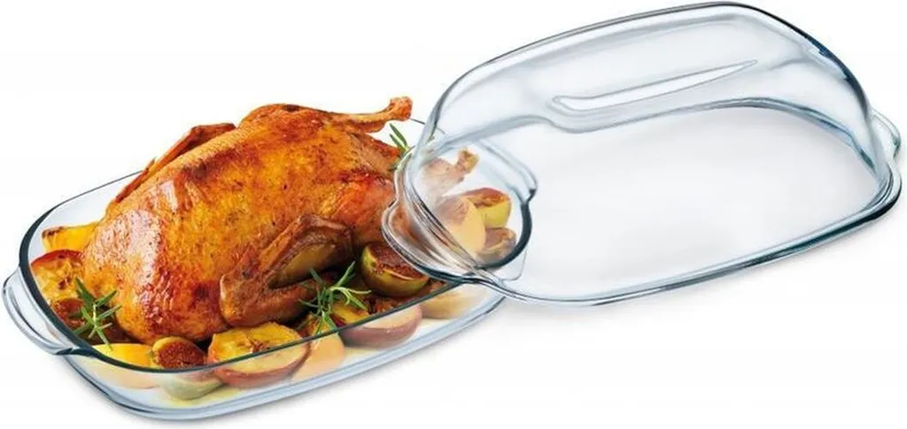 Simax Geflügelbräter Borosilikatglas Bräter Backofenform 8.0l 5 Simax Geflügelbräter Borosilikatglas Bräter Backofenform 8.0l – Bild 3