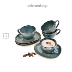 Sänger SÄNGER Kaffeetassen Set Darwin 8 Teilig Für 4 Personen -Küchenwaren Geschäft c8647d0596f6e629519b1d230214a470