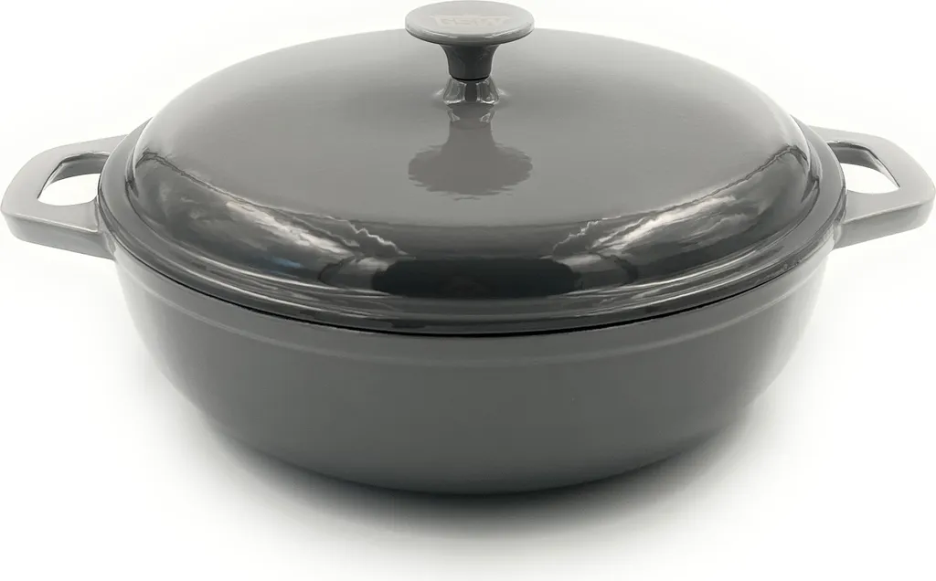 GSW Gusseisen Schmortopf Grey Shadow 30cm / 4,5 Ltr., Gusseisen, Schmortopf Mit Deckel ø Ca. 30 X H 9,0cm 7 GSW Gusseisen Schmortopf Grey Shadow 30cm / 4,5 Ltr., Gusseisen, Schmortopf Mit Deckel ø Ca. 30 X H 9,0cm – Bild 5