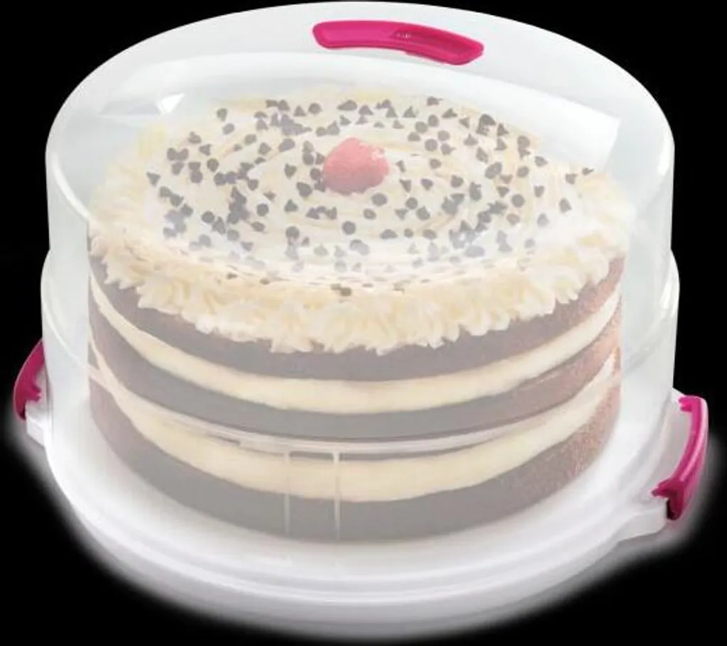 Metaltex Tortenbehälter ø36cm Höhenvers, Transparent/rot/weiß 14 Metaltex Tortenbehälter ø36cm Höhenvers, Transparent/rot/weiß – Bild 12