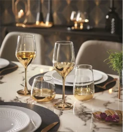 CreaTable 23461 Golden Days Weinglas 350 Ml, Klar (4er Pack) -Küchenwaren Geschäft ce3fef8af2fd9ff8f562a26b4282defd