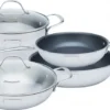 Remoska Edelstahl Topfset Quanta XL - 5-teilig Induktions Töpfe Set, 5l Kochtopf Mit Glasdeckel, 16cm Stielkasserolle, 28cm Edelstahl Wokpfanne, 24cm Und 28cm Pfanne Mit Antihaftbeschichtung 2 Remoska Edelstahl Topfset Quanta XL - 5-teilig Induktions Töpfe Set, 5l Kochtopf Mit Glasdeckel, 16cm Stielkasserolle, 28cm Edelstahl Wokpfanne, 24cm Und 28cm Pfanne Mit Antihaftbeschichtung -Küchenwaren Geschäft cfd7e09bda656884a1dfd3a279091bfb
