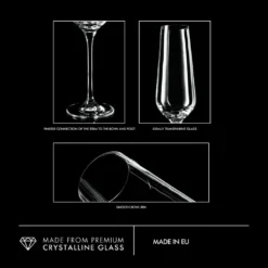 KROSNO Avant-Garde Sektgläser, 6er-Set, 180 Ml -Küchenwaren Geschäft d0c3cf033a67cd36119231d423918c10