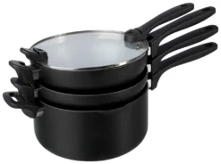 Russell Hobbs RH Pfannen Set 4-tlg. Stapelbar -Küchenwaren Geschäft d16386d7eda53b8a5d76a60a30098e38
