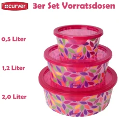 Curver Deko Chef Design 3er Set Vorratsdosen Lebensmittel Vorratsbehälter Frischhaltedose 0,5 Bis 2,0 L Mehrfarbig 7 Curver Deko Chef Design 3er Set Vorratsdosen Lebensmittel Vorratsbehälter Frischhaltedose 0,5 Bis 2,0 L Mehrfarbig -Küchenwaren Geschäft d42f6bc19d6720b44f97eb72335529ca