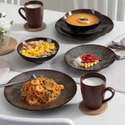 Tafelservice Steinzeug, Vancasso 16-St BUBBLE Kombiservice, Geschirrset Mit Müslischalen, Kaffeetassen, Dessertteller Und Speiseteller Für 4 Personen, Vintage 16 Tafelservice Steinzeug, Vancasso 16-St BUBBLE Kombiservice, Geschirrset Mit Müslischalen, Kaffeetassen, Dessertteller Und Speiseteller Für 4 Personen, Vintage -Küchenwaren Geschäft d455c1f21f85e461b65079dcf8c309e4