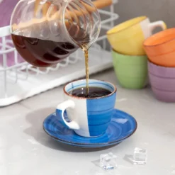 Kaffeeservice Steinzeug, Vancasso BONITA 12 Teiliges Kaffeeset, Cappuccino Tassenset Für 6 Personen, Tassen Und Untertassen -Küchenwaren Geschäft d471144b8266846e8adbc8cb3dcfb7fd