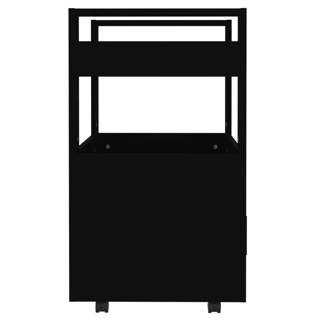 VidaXL Küchenwagen Schwarz 60x45x80 Cm Holzwerkstoff 9 VidaXL Küchenwagen Schwarz 60x45x80 Cm Holzwerkstoff – Bild 7