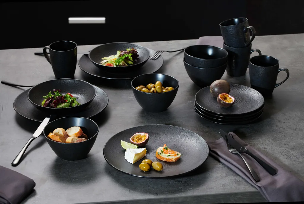 Tafelservice Erweiterungsgedeck 2 Tlg. Kitwe Schwarz 3 Tafelservice Erweiterungsgedeck 2 Tlg. Kitwe Schwarz