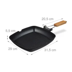 Relaxdays Grillpfanne Mit Holzgriff -Küchenwaren Geschäft d9136c88d646eb22d5f9f693aaf819cd