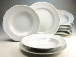 CreaTable 16135 Kombiservice Maria Theresia Für 6 Personen, Porzellan, Weiß (1 Set, 30-teilig) -Küchenwaren Geschäft d9a5413012f2a6fa152fe2a93752c78f