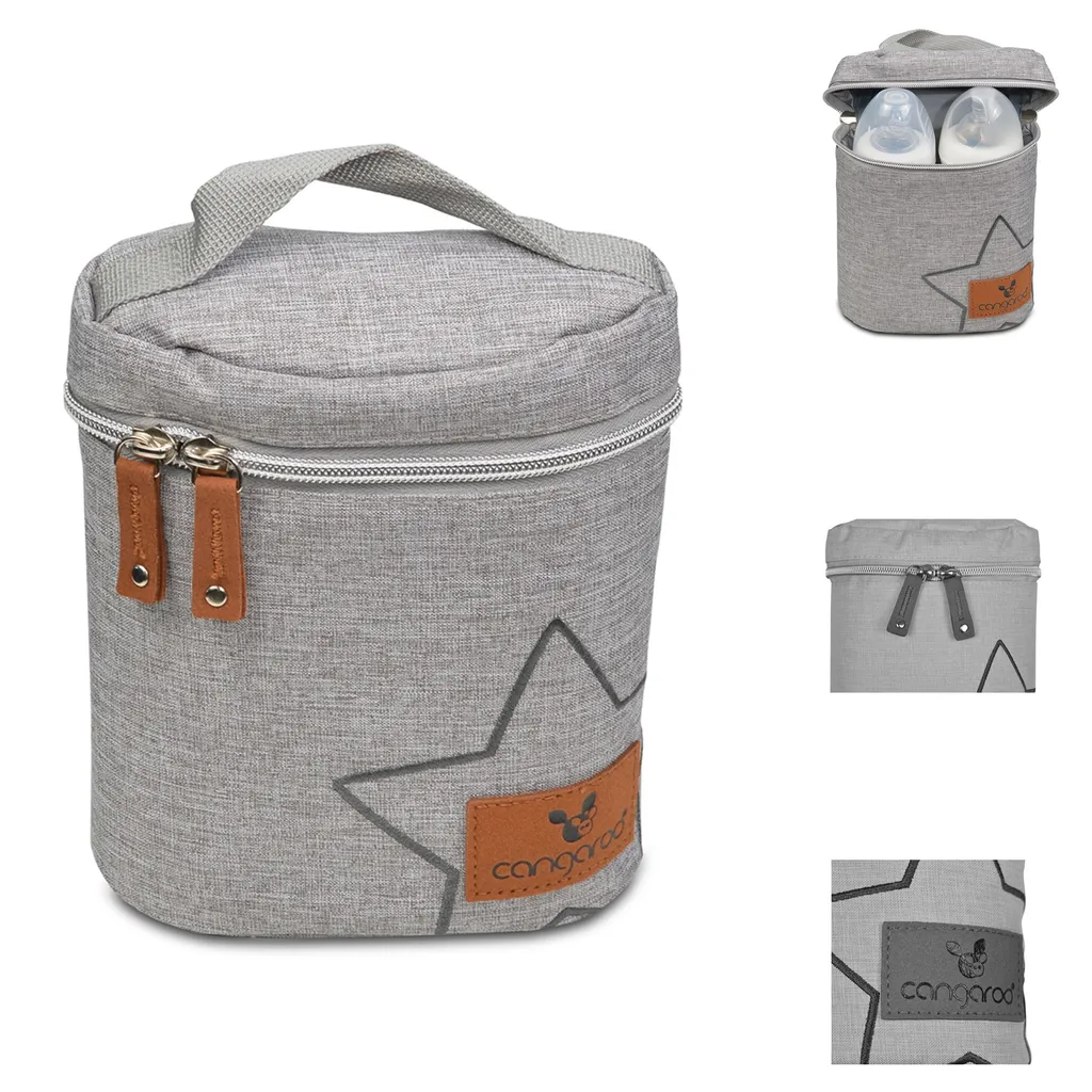Cangaroo Thermotasche Charlie Thermobox Für 2 Babyflaschen Reißverschluss Griff Hellgrau 4 Cangaroo Thermotasche Charlie Thermobox Für 2 Babyflaschen Reißverschluss Griff Hellgrau – Bild 2