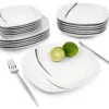 Sänger SÄNGER Porzellan Geschirrset Bilgola Black Lines, Tafelservice 18 Teilig Für 6 Personen -Küchenwaren Geschäft ddb52590f6ba5cc3e08eee39612f6689