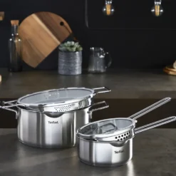 TEFAL NORDICA 6-Teiliges Set Mit Stielkasserolle 16cm + Deckel Und Kochtöpfen 20/24cm + Deckel , H852S325 -Küchenwaren Geschäft e1d947b697d64043124949de2c6010fd
