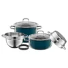 Silit Compact Topf-Set, 4-teilig, Petrol -Küchenwaren Geschäft e86aa98fb295452e042da49027baeb7f
