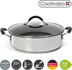 COOLINATO Schmorpfanne 28cm Aus Edelstahl – Beschichtet -Küchenwaren Geschäft eb8ca96d68c840f7051b3e5967e820ad