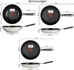 Tefal E76 Jamie Oliver Pfannenset Induktion 6 TLG Set 12,- Hohe Wokpfanne Mit Deckel 28cm, Pfanne 28 Cm + 24cm, Edelstahl 18/10 Rostfrei, Spülmaschinenfest, Antihaft-beschichtet -Küchenwaren Geschäft ec731ddceb8d01856dbd2bbff633fcf9