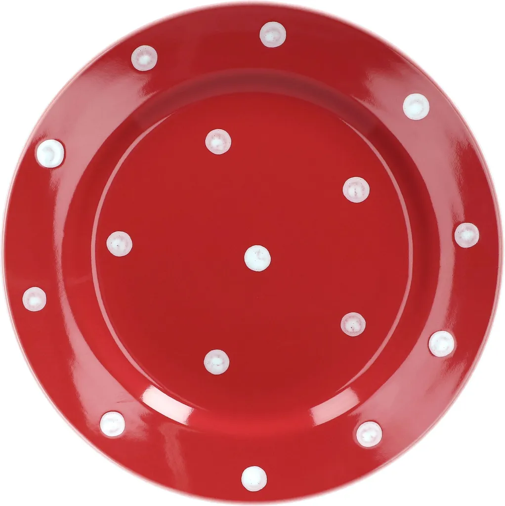 Emily 18tlg Frühstücksset 6 Personen Rot Weiße Punkte Teller Kaffeebecher Schalen Geschirrset 4 Emily 18tlg Frühstücksset 6 Personen Rot Weiße Punkte Teller Kaffeebecher Schalen Geschirrset – Bild 2