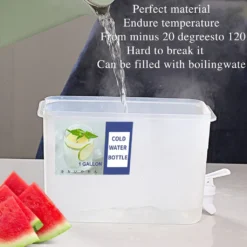 Getränkespender Aus Kunststoff, Getränkespender Mit Zapfen, 3.5L/ 5L L Eissaft, Limonadenspender Für Party, Täglicher Gebrauch, Milchspender Für Kühlschrank Gallone, Kleiner Wasserspender,3,5 L -Küchenwaren Geschäft f0a183aa2360d708b3de3b2e93a2a2c0