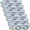 Lock & Lock 12er Set Frischhaltebox Rechteckig 350ml 135x102x52mm HPL806 -Küchenwaren Geschäft f21a7c3b717293cc69ca68cfac552073