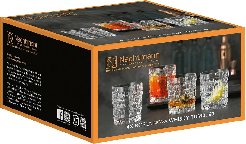 Nachtmann Whiskybecher Bossa Nova 330ml, Klar (4er Pack) 4 Nachtmann Whiskybecher Bossa Nova 330ml, Klar (4er Pack) – Bild 2