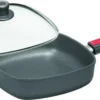Woll Nowo Titanium Gusspfanne, Eckig 6,5 Cm Hoch Hoch Mit Sicherheitsdeckel 24 Cm